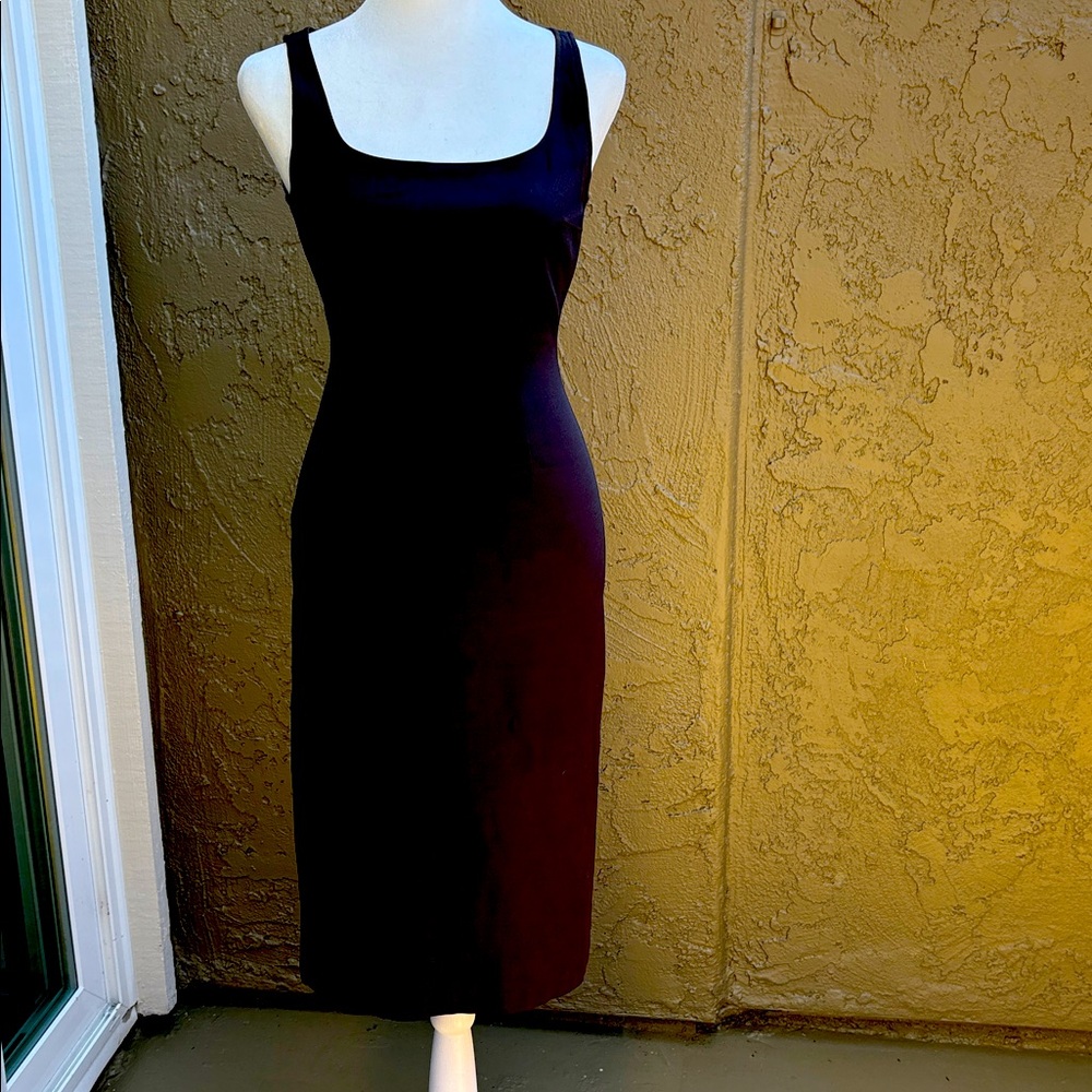 BIANCO NERO VINTAGE (1990s) Black figure hugging Dress